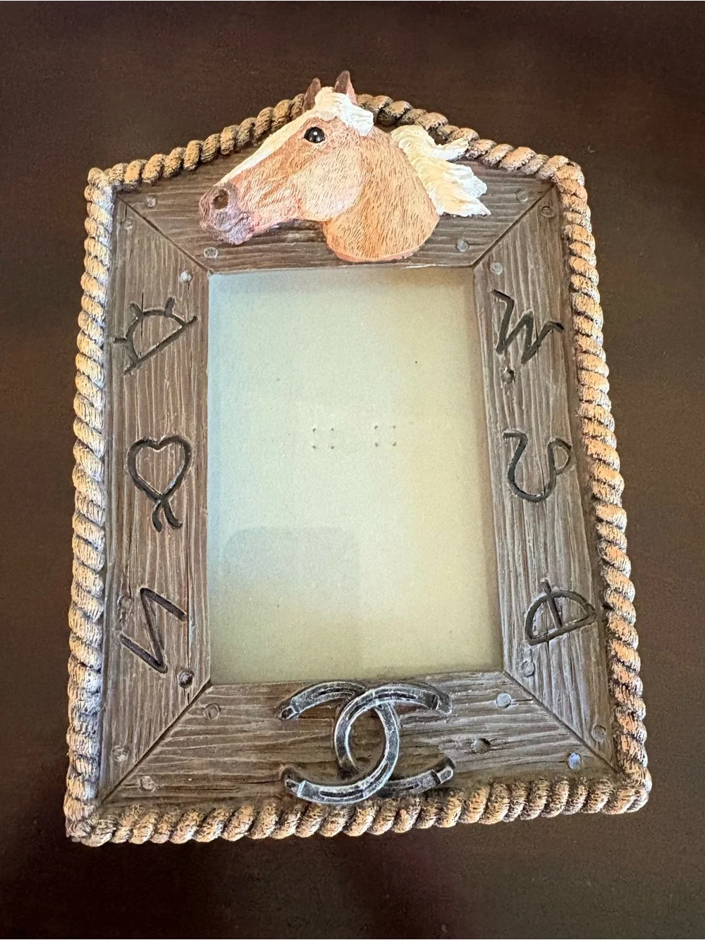 Vintage 1994 Figi Frames Horse & Brands Western Equestrian Picture Frame